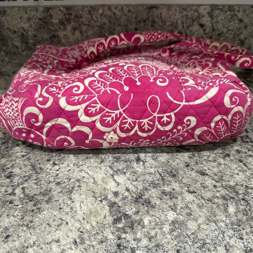 Vera Bradley Tote Bag Fabric Pink and White Floral Pattern - Picture 5 of 11